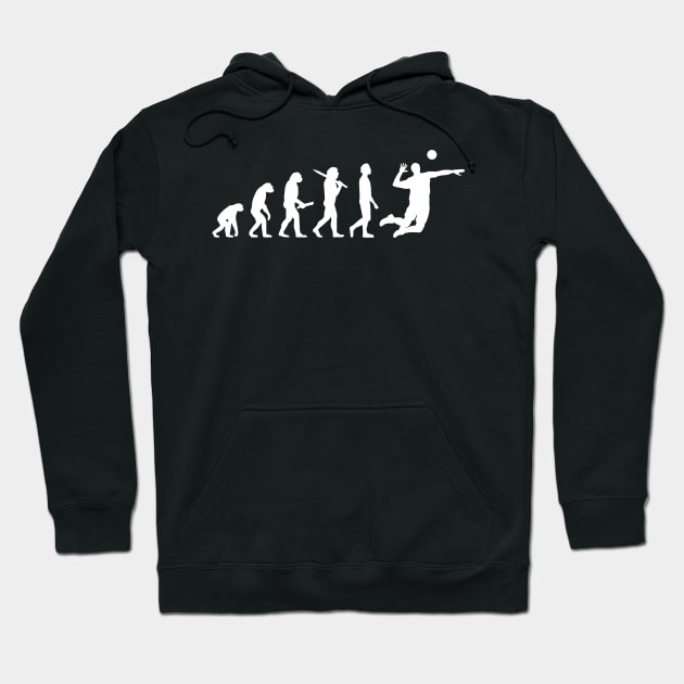 Funny Volleyball Evolution Gift For Volleyball Players Hoodie by OceanRadar